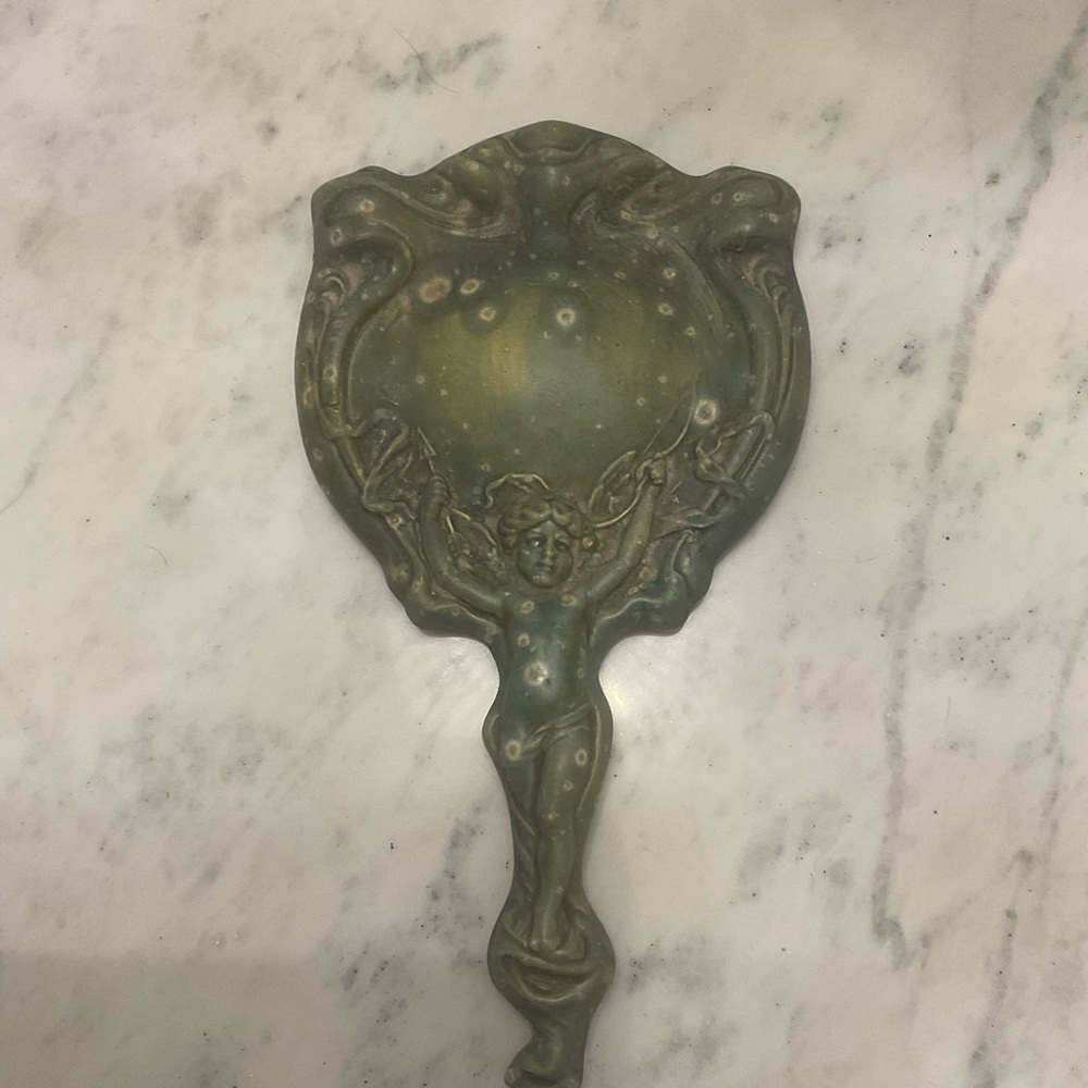 Vintage Art Nouveau  Hand Mirror